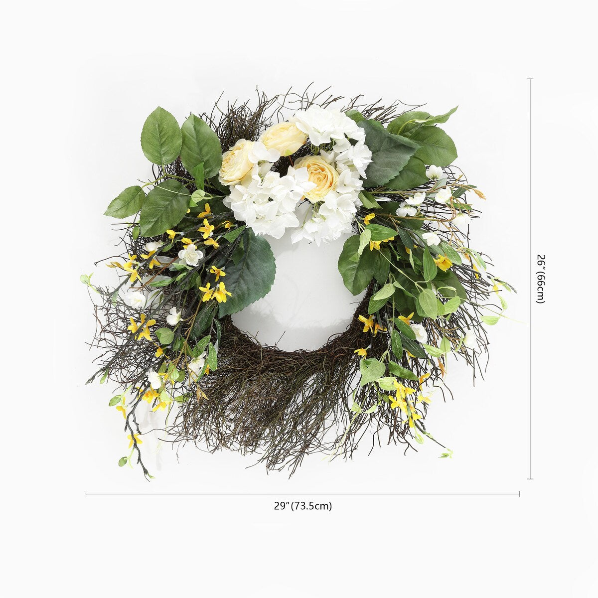 SAFAVIEH Brinda Faux 26-inch Hydrangea & Spring Blossom Wreath