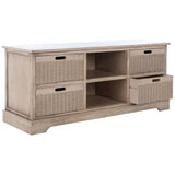 SAFAVIEH Britni 47-inch Storage Media TV Stand - 47.3" W x 15.8" L x 20" H - 47Wx16Dx20H