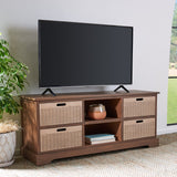 SAFAVIEH Britni 47-inch Storage Media TV Stand - 47.3" W x 15.8" L x 20" H - 47Wx16Dx20H