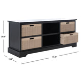 SAFAVIEH Britni 47-inch Storage Media TV Stand - 47.3" W x 15.8" L x 20" H - 47Wx16Dx20H