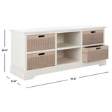 SAFAVIEH Britni 47-inch Storage Media TV Stand - 47.3" W x 15.8" L x 20" H - 47Wx16Dx20H