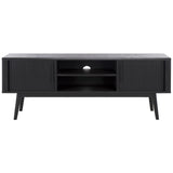 SAFAVIEH Brittny 2-Door 2-Shelf Entertainment Media Stand (Fits Up To 65" Flatscreen TV) - 59 In. x 15.4 In. x 21.9 In.