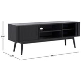 SAFAVIEH Brittny 2-Door 2-Shelf Entertainment Media Stand (Fits Up To 65" Flatscreen TV) - 59 In. x 15.4 In. x 21.9 In.