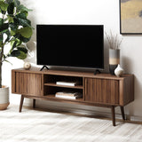 SAFAVIEH Brittny 2-Door 2-Shelf Entertainment Media Stand (Fits Up To 65" Flatscreen TV) - 59 In. x 15.4 In. x 21.9 In.