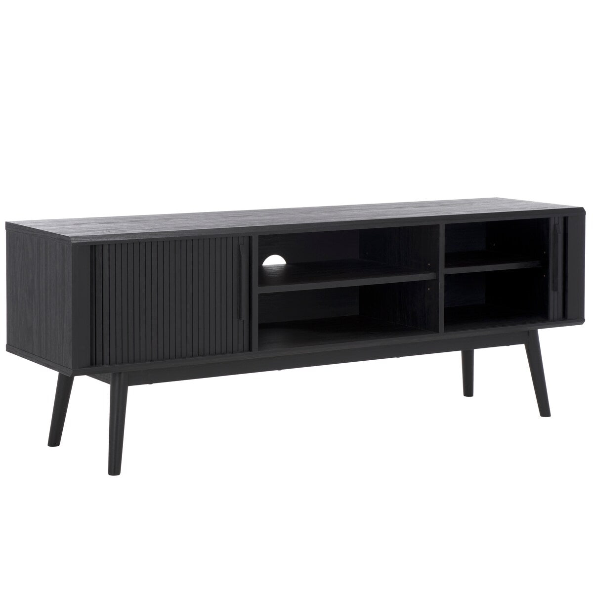 SAFAVIEH Brittny 2-Door 2-Shelf Entertainment Media Stand (Fits Up To 65" Flatscreen TV) - 59 In. x 15.4 In. x 21.9 In.