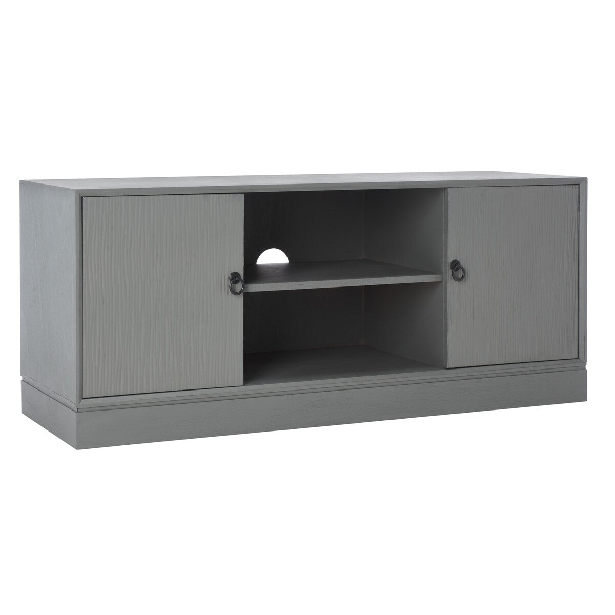 SAFAVIEH Bronwyn 2 Door 1 Shelf Media Stand - 47" W x 16" D x 20" H - 47Wx16Dx20H