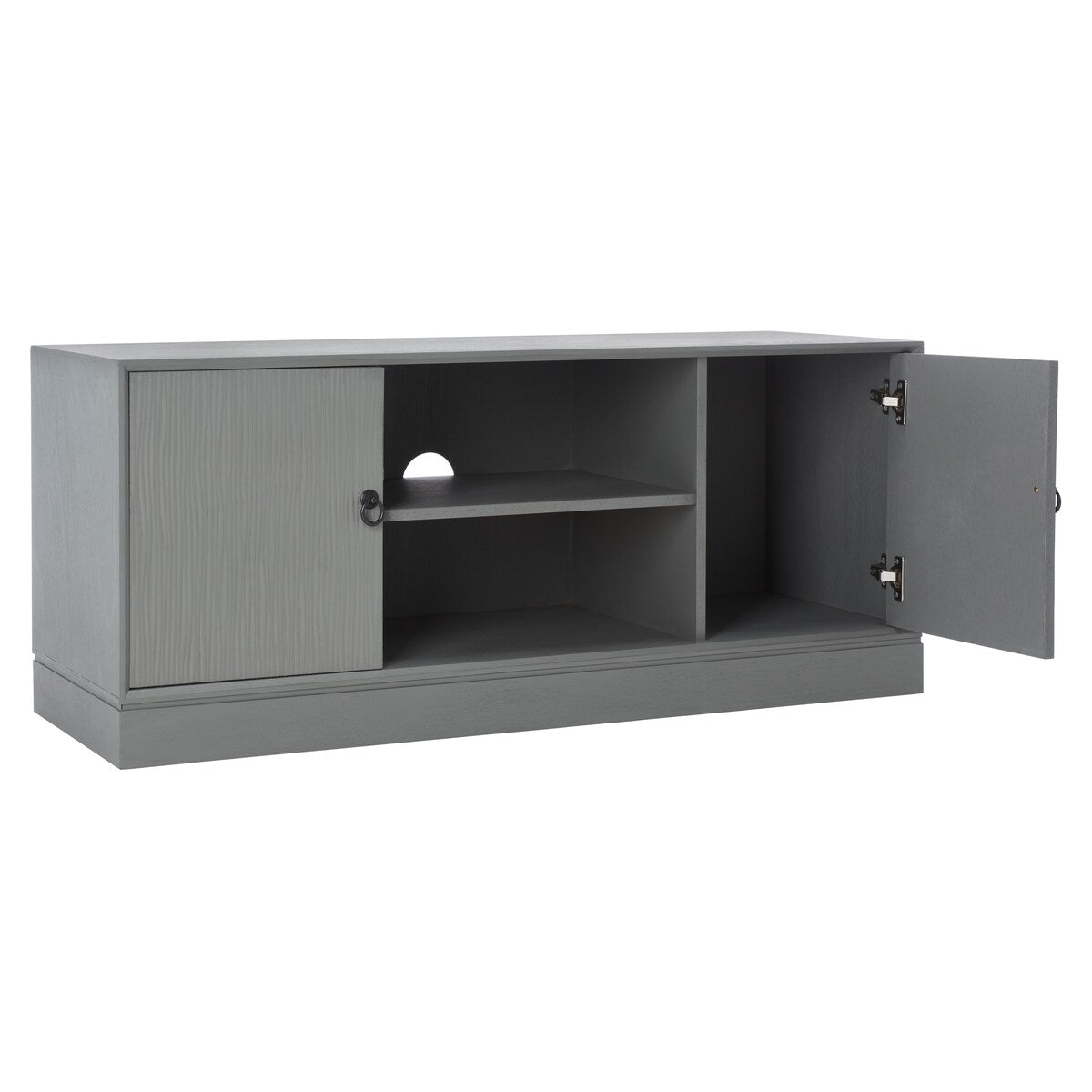 SAFAVIEH Bronwyn 2 Door 1 Shelf Media Stand - 47" W x 16" D x 20" H - 47Wx16Dx20H