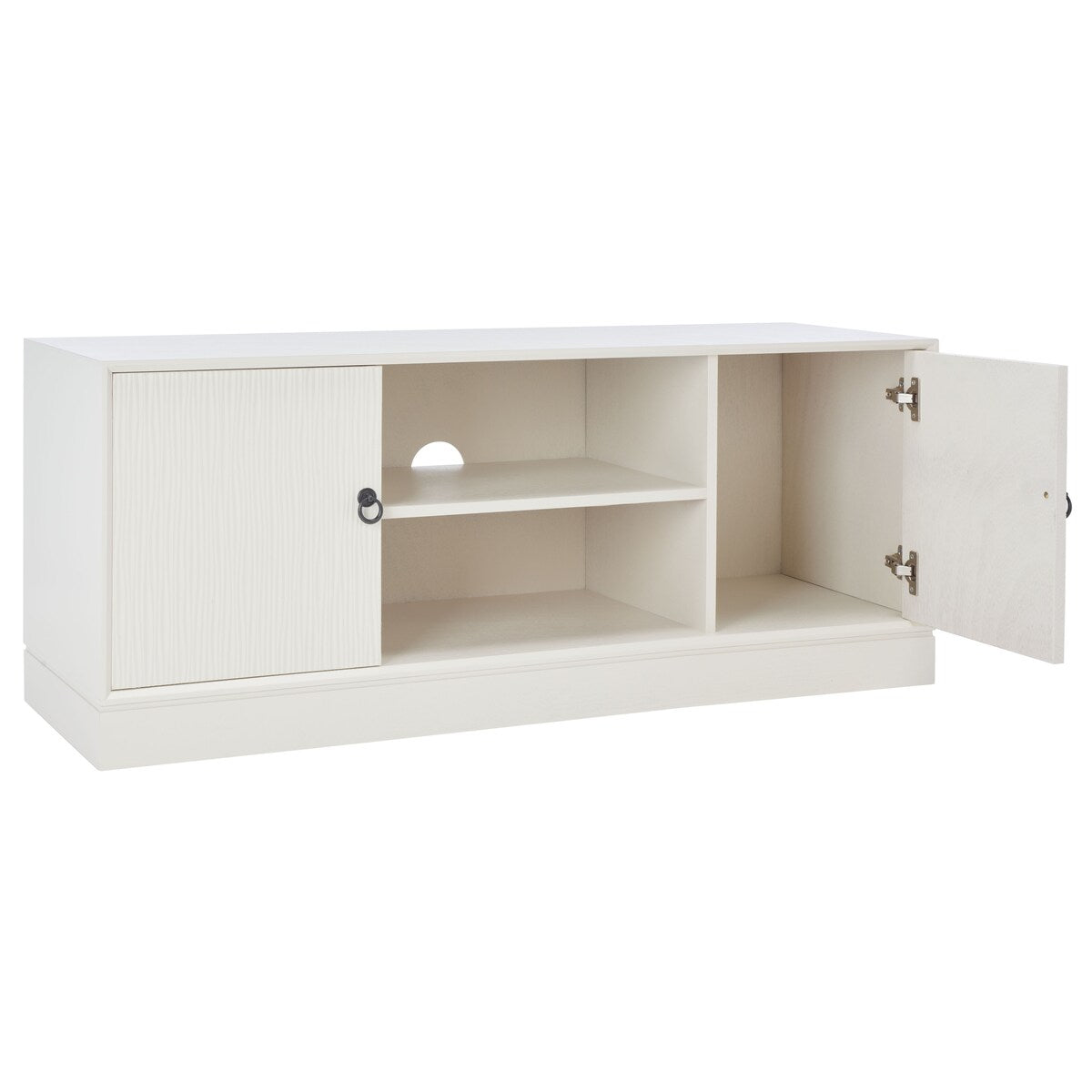 SAFAVIEH Bronwyn 2 Door 1 Shelf Media Stand - 47" W x 16" D x 20" H - 47Wx16Dx20H