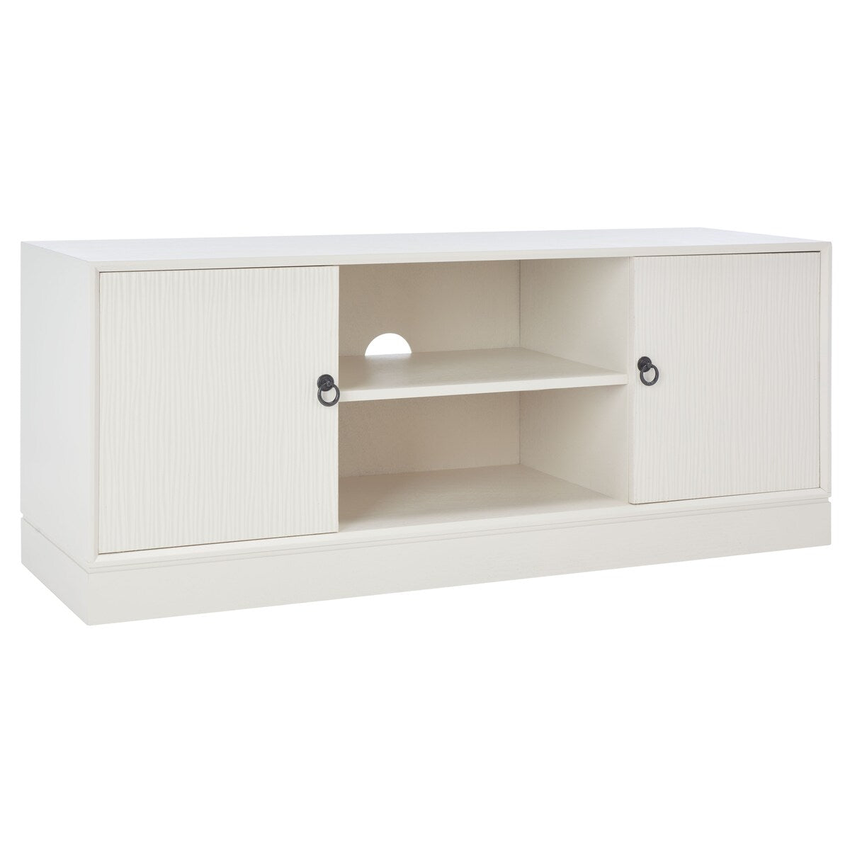 SAFAVIEH Bronwyn 2 Door 1 Shelf Media Stand - 47" W x 16" D x 20" H - 47Wx16Dx20H