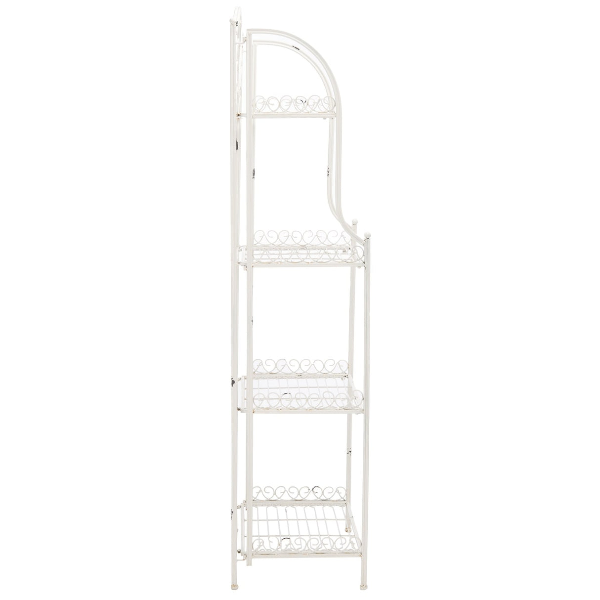 SAFAVIEH Bryn Victorian Wrought Iron 4-Tier Outdoor Bakers Rack - 25 In. W x 15 In. D x 63 In. H - 25Wx15Dx63H