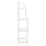 SAFAVIEH Bryn Victorian Wrought Iron 4-Tier Outdoor Bakers Rack - 25 In. W x 15 In. D x 63 In. H - 25Wx15Dx63H