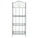 SAFAVIEH Bryn Victorian Wrought Iron 4-Tier Outdoor Bakers Rack - 25 In. W x 15 In. D x 63 In. H - 25Wx15Dx63H