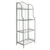 SAFAVIEH Bryn Victorian Wrought Iron 4-Tier Outdoor Bakers Rack - 25 In. W x 15 In. D x 63 In. H - 25Wx15Dx63H