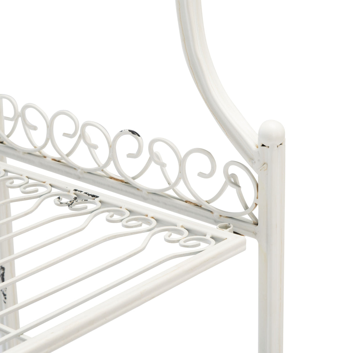 SAFAVIEH Bryn Victorian Wrought Iron 4-Tier Outdoor Bakers Rack - 25 In. W x 15 In. D x 63 In. H - 25Wx15Dx63H