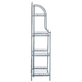 SAFAVIEH Bryn Victorian Wrought Iron 4-Tier Outdoor Bakers Rack - 25 In. W x 15 In. D x 63 In. H - 25Wx15Dx63H