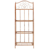 SAFAVIEH Bryn Victorian Wrought Iron 4-Tier Outdoor Bakers Rack - 25 In. W x 15 In. D x 63 In. H - 25Wx15Dx63H