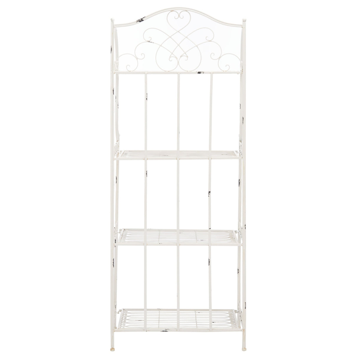 SAFAVIEH Bryn Victorian Wrought Iron 4-Tier Outdoor Bakers Rack - 25 In. W x 15 In. D x 63 In. H - 25Wx15Dx63H