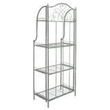 SAFAVIEH Bryn Victorian Wrought Iron 4-Tier Outdoor Bakers Rack - 25 In. W x 15 In. D x 63 In. H - 25Wx15Dx63H