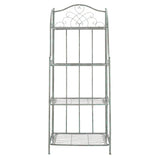 SAFAVIEH Bryn Victorian Wrought Iron 4-Tier Outdoor Bakers Rack - 25 In. W x 15 In. D x 63 In. H - 25Wx15Dx63H