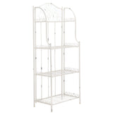 SAFAVIEH Bryn Victorian Wrought Iron 4-Tier Outdoor Bakers Rack - 25 In. W x 15 In. D x 63 In. H - 25Wx15Dx63H