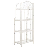 SAFAVIEH Bryn Victorian Wrought Iron 4-Tier Outdoor Bakers Rack - 25 In. W x 15 In. D x 63 In. H - 25Wx15Dx63H