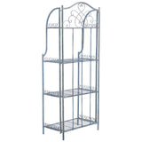 SAFAVIEH Bryn Victorian Wrought Iron 4-Tier Outdoor Bakers Rack - 25 In. W x 15 In. D x 63 In. H - 25Wx15Dx63H