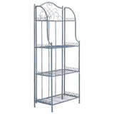 SAFAVIEH Bryn Victorian Wrought Iron 4-Tier Outdoor Bakers Rack - 25 In. W x 15 In. D x 63 In. H - 25Wx15Dx63H