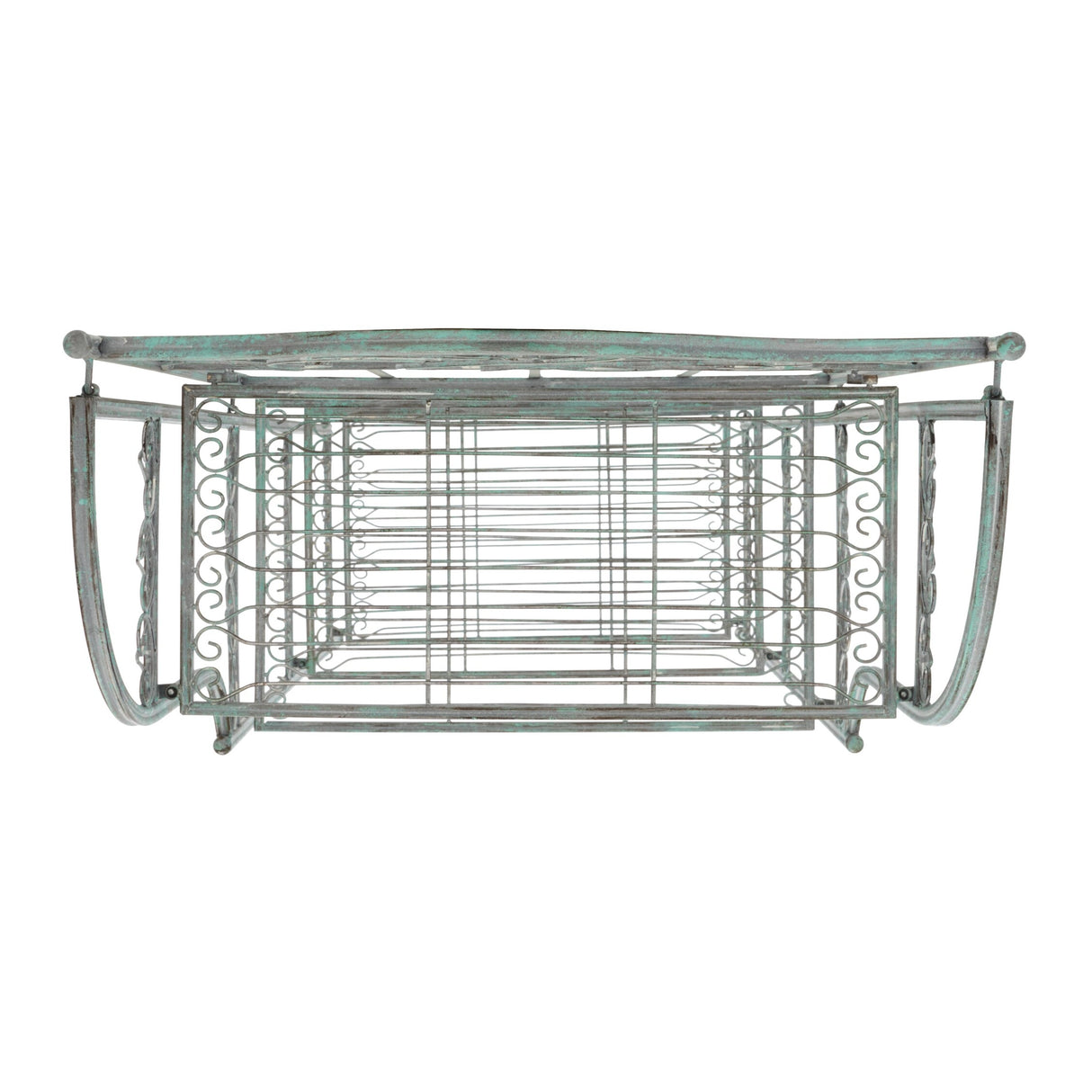 SAFAVIEH Bryn Victorian Wrought Iron 4-Tier Outdoor Bakers Rack - 25 In. W x 15 In. D x 63 In. H - 25Wx15Dx63H