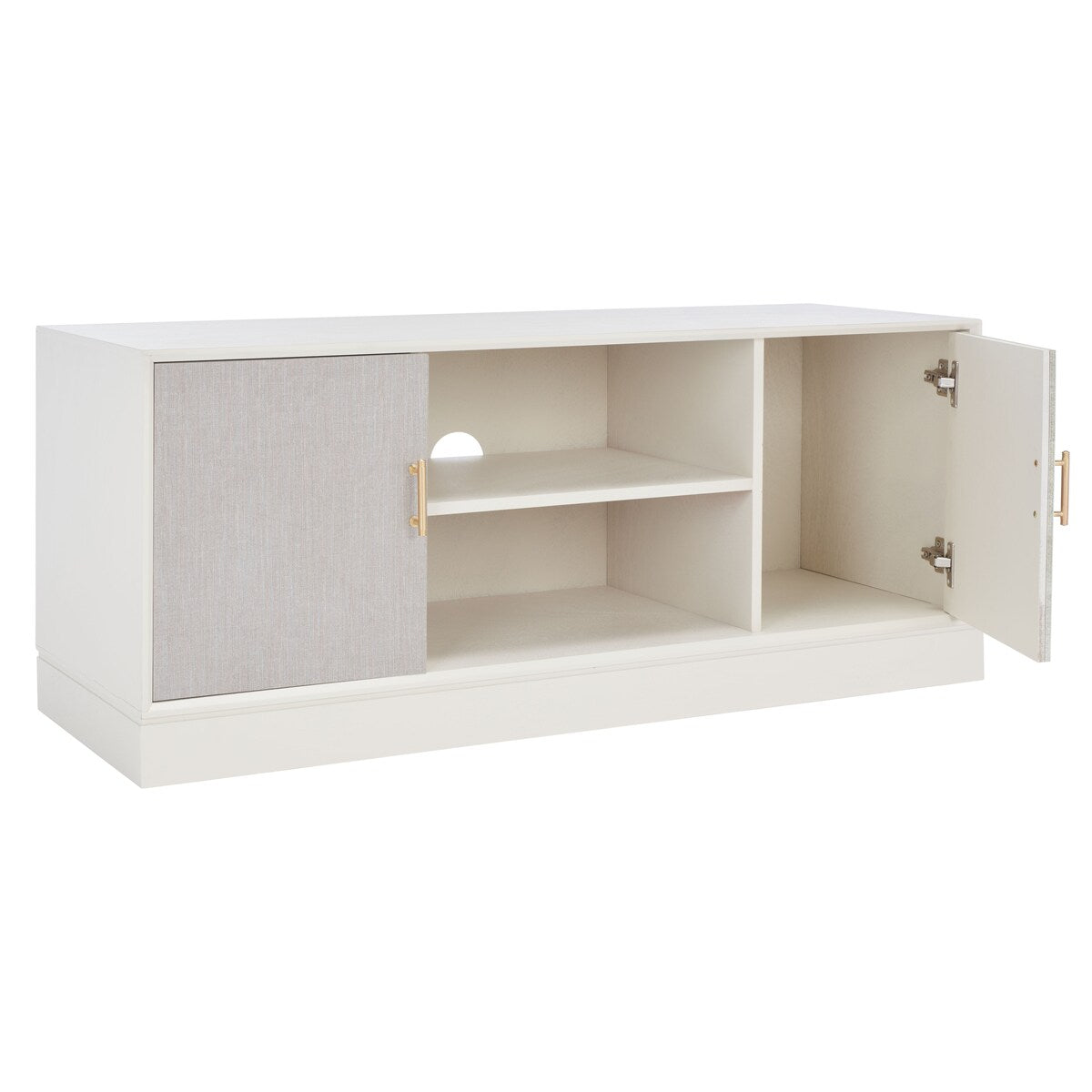 SAFAVIEH Burghilde 2 Door 1 Shelf Media Stand - 47" W x 16" D x 20" H - 47Wx16Dx20H