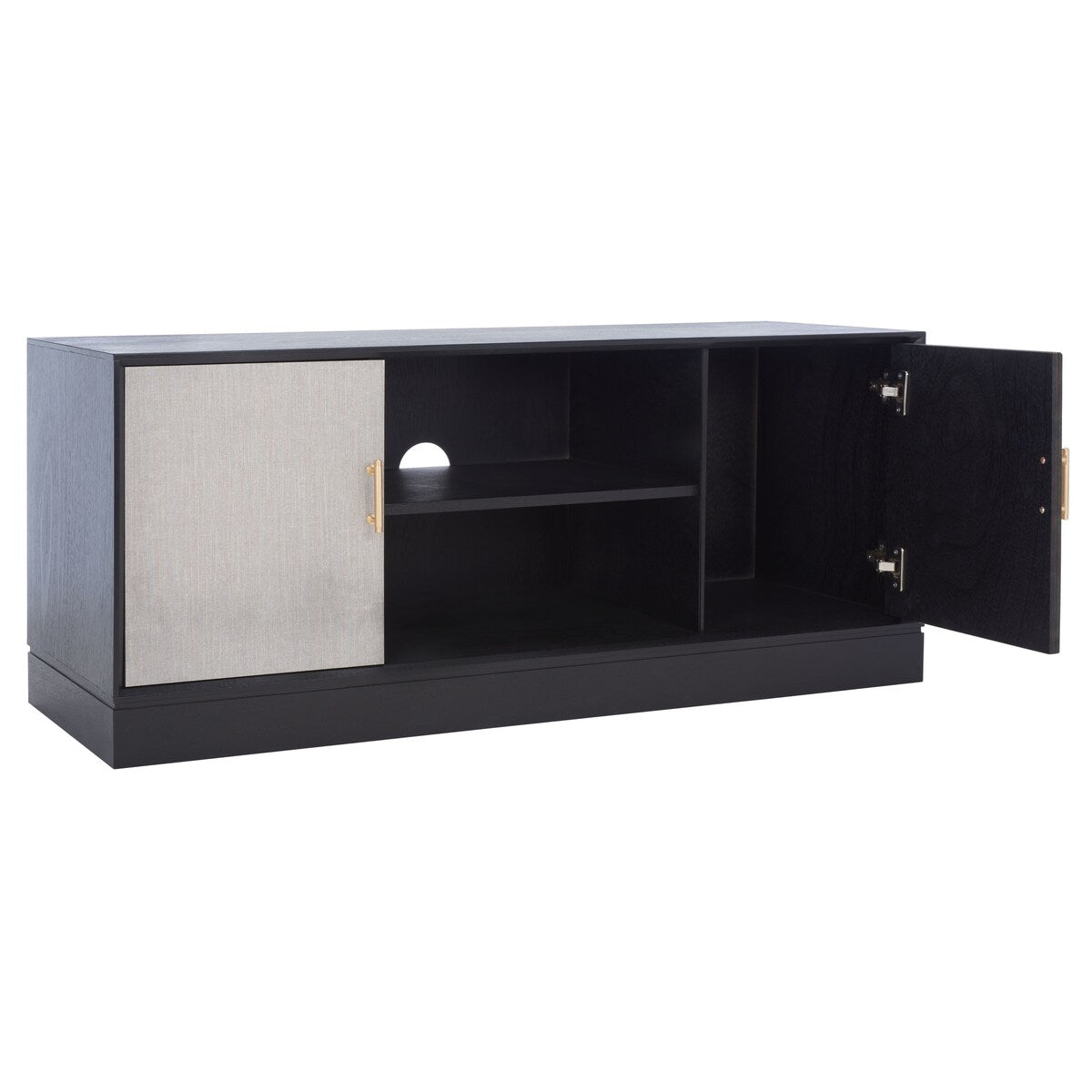 SAFAVIEH Burghilde 2 Door 1 Shelf Media Stand - 47" W x 16" D x 20" H - 47Wx16Dx20H