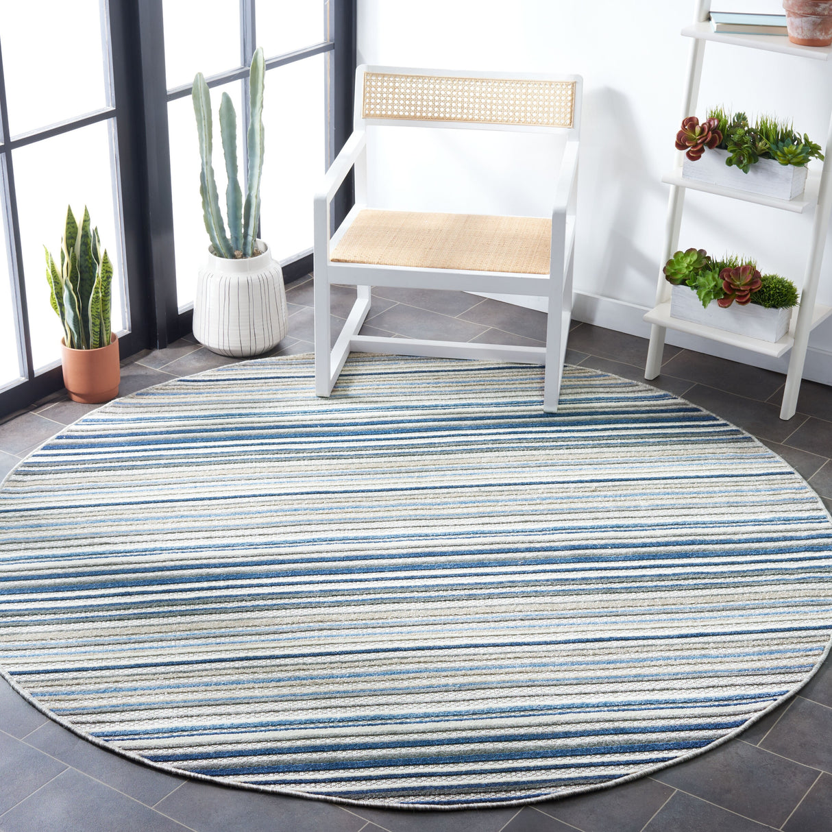 SAFAVIEH Cabana Gafia Indoor/ Outdoor Waterproof Patio Stripe Rug