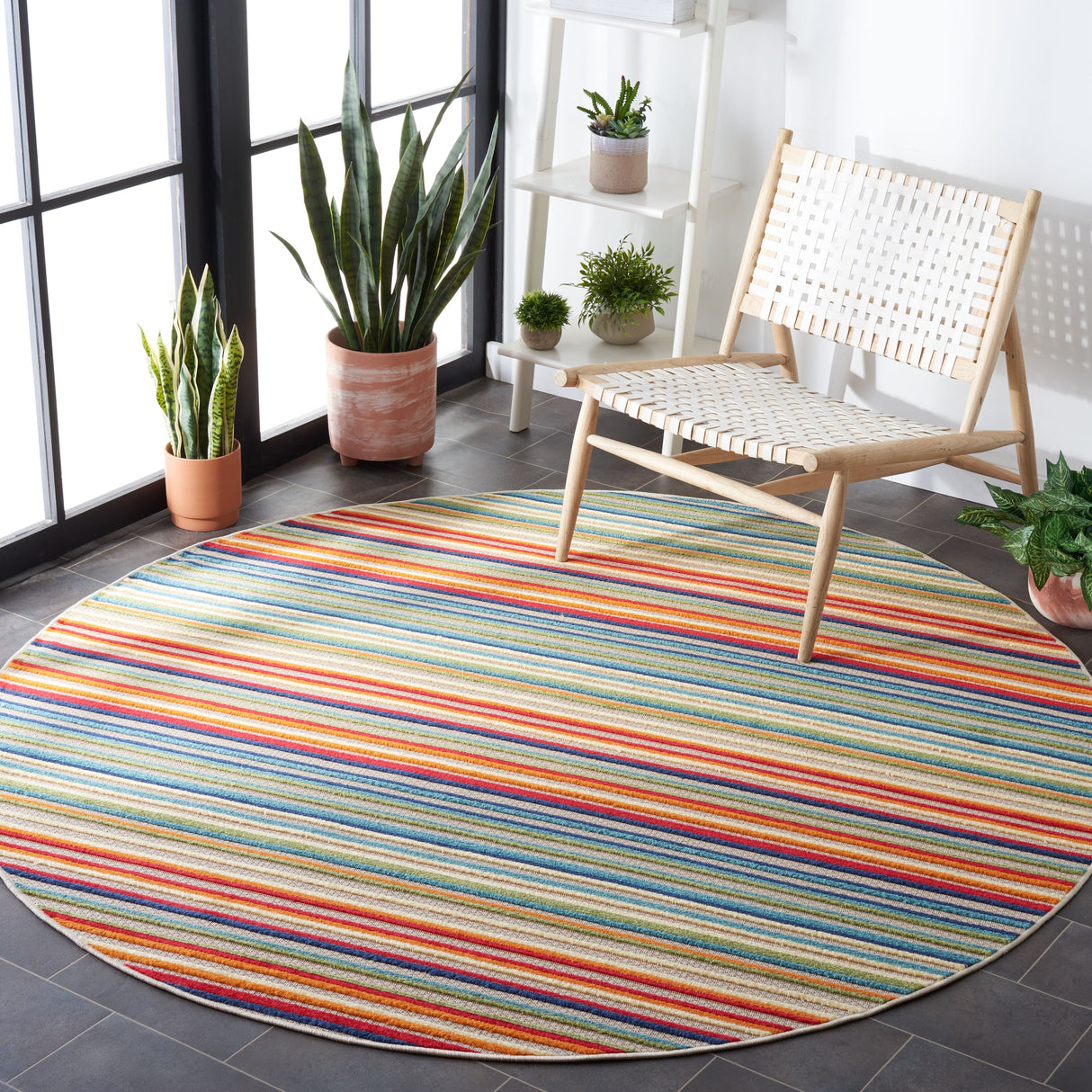 SAFAVIEH Cabana Gafia Indoor/ Outdoor Waterproof Patio Stripe Rug