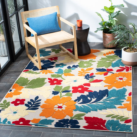 SAFAVIEH Cabana Leopolda Indoor/ Outdoor Waterproof Patio Floral Rug