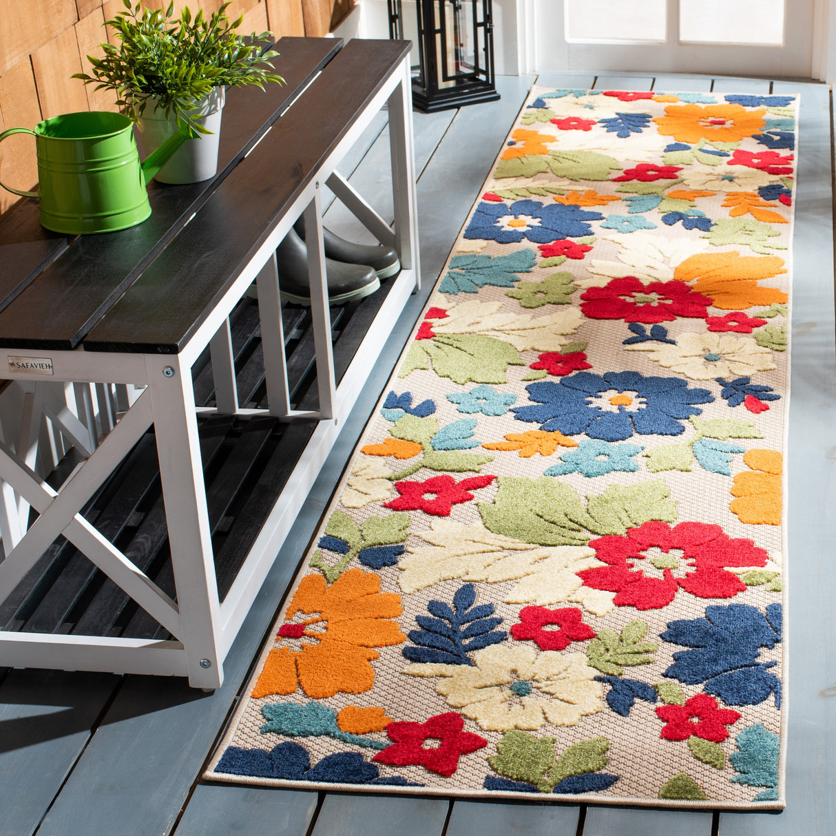 SAFAVIEH Cabana Leopolda Indoor/ Outdoor Waterproof Patio Floral Rug