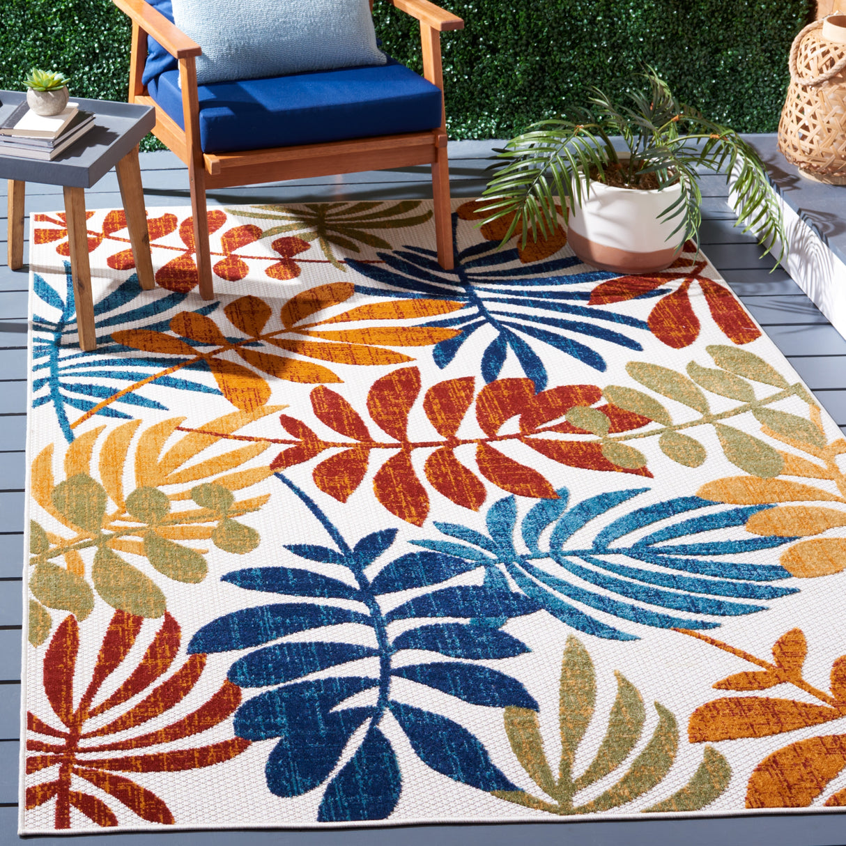 SAFAVIEH Cabana Neera Indoor/ Outdoor Waterproof Patio Floral Rug