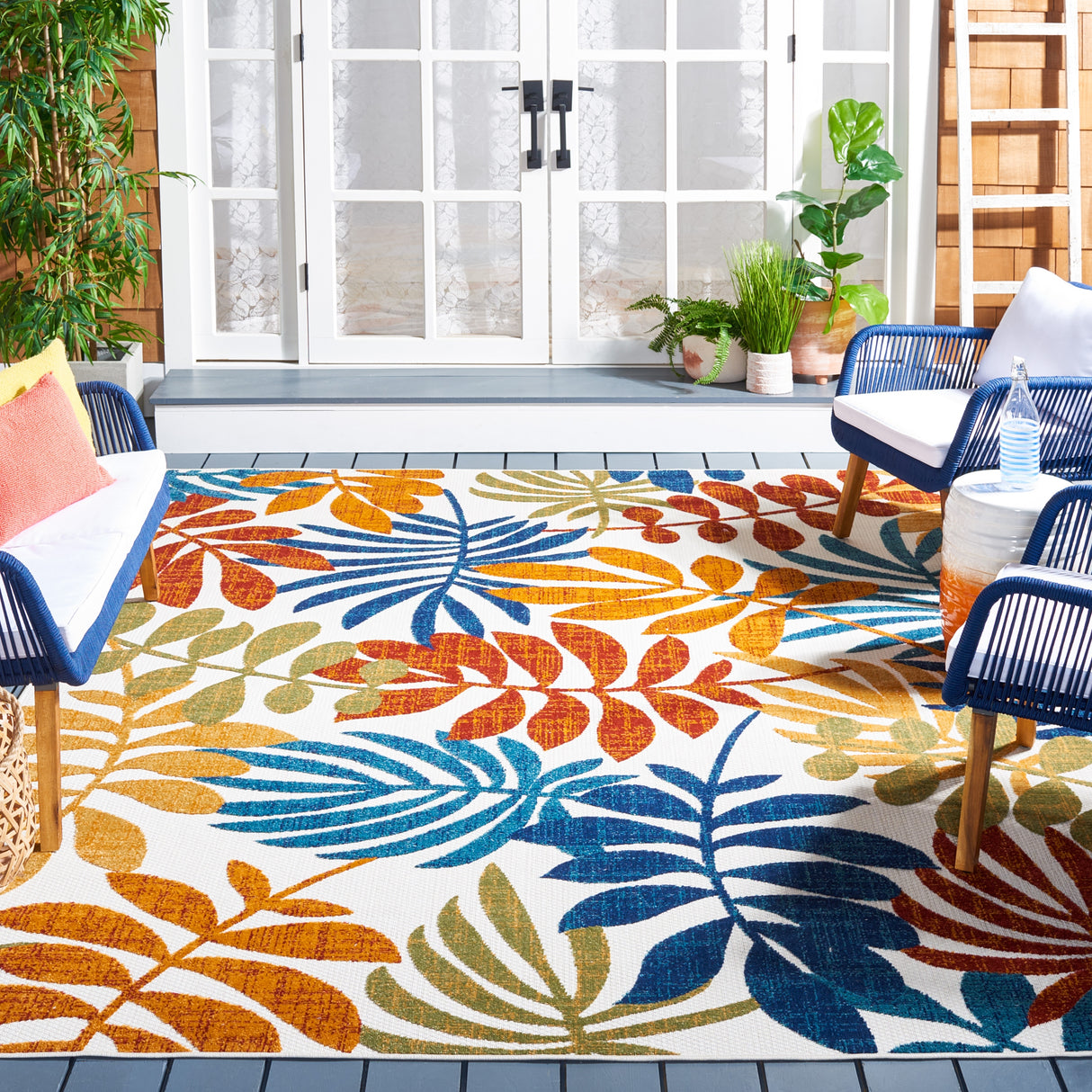 SAFAVIEH Cabana Neera Indoor/ Outdoor Waterproof Patio Floral Rug