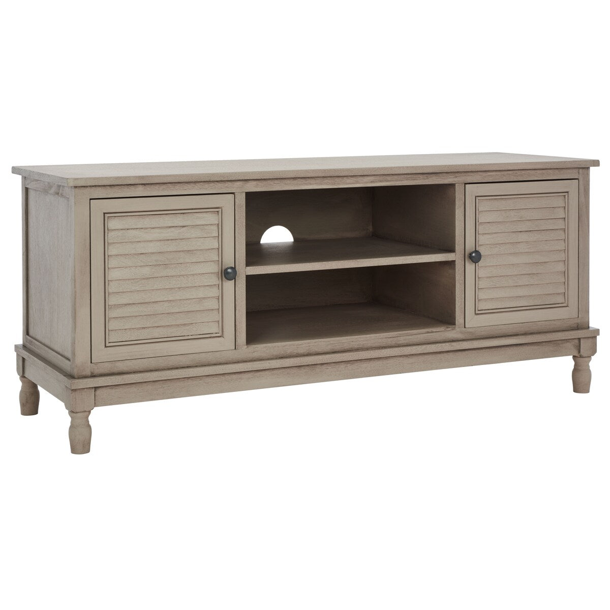 SAFAVIEH Caitlyn 2 Door 1 Shelf Media Stand - 47" W x 16" D x 20" H - 47Wx16Dx20H