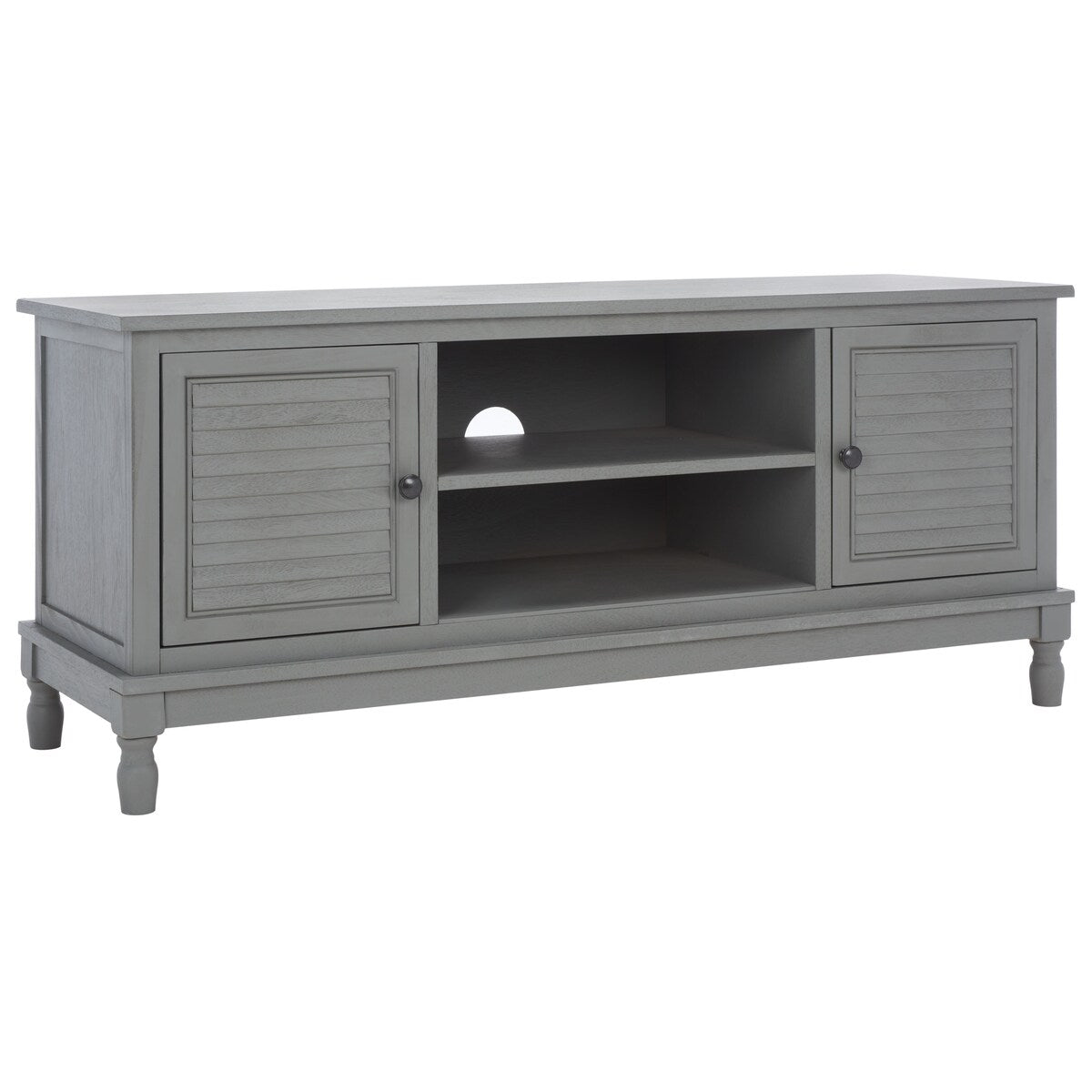 SAFAVIEH Caitlyn 2 Door 1 Shelf Media Stand - 47" W x 16" D x 20" H - 47Wx16Dx20H