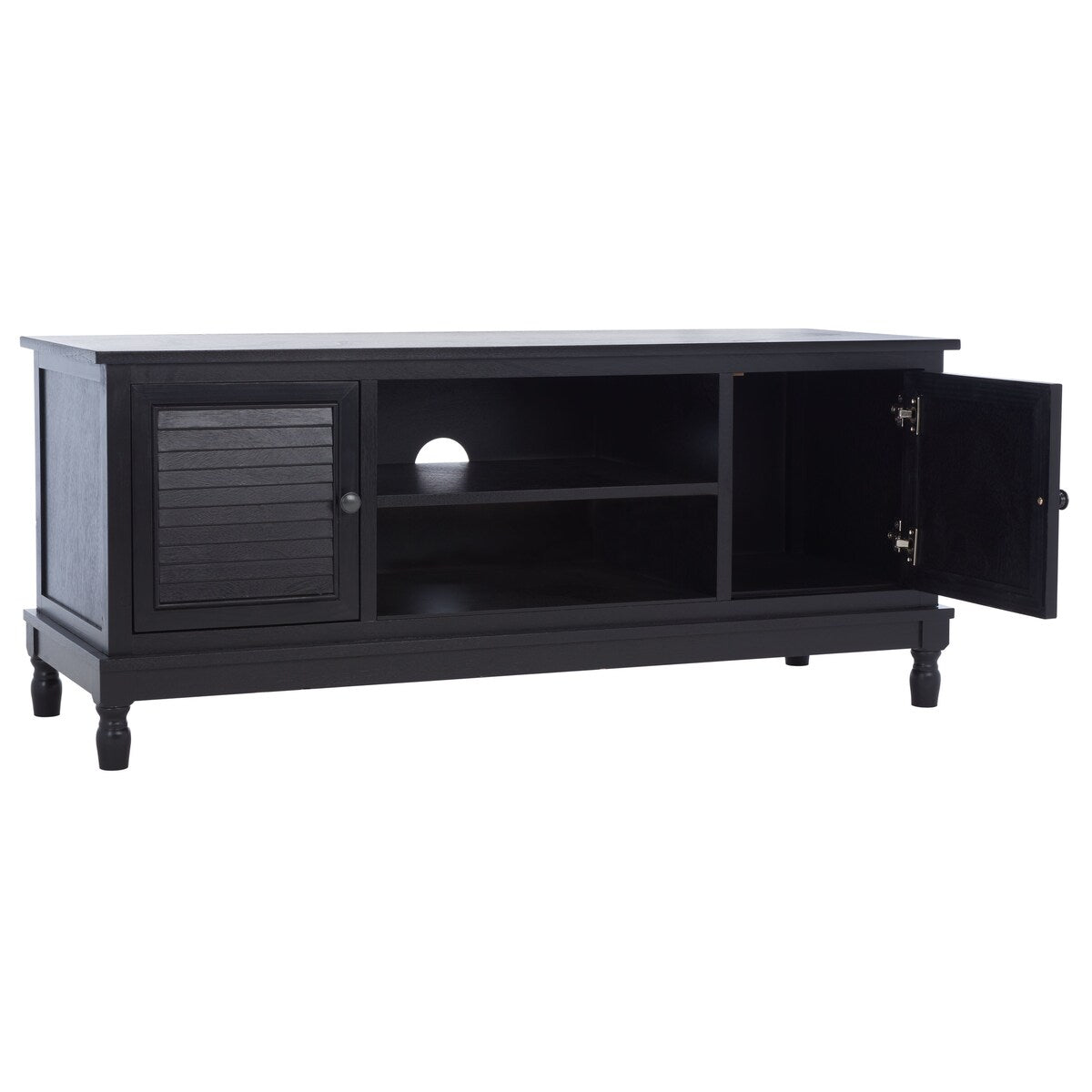 SAFAVIEH Caitlyn 2 Door 1 Shelf Media Stand - 47" W x 16" D x 20" H - 47Wx16Dx20H