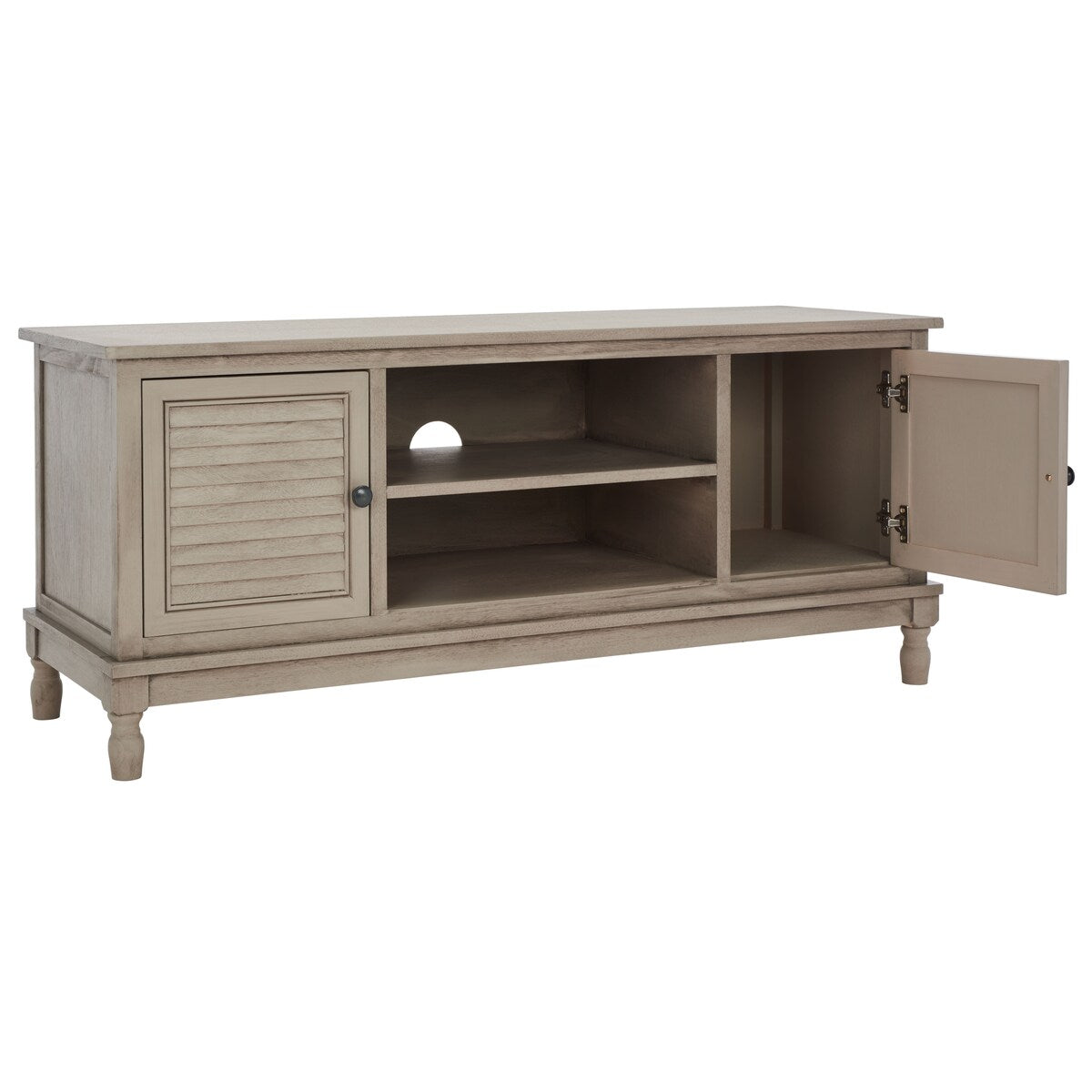 SAFAVIEH Caitlyn 2 Door 1 Shelf Media Stand - 47" W x 16" D x 20" H - 47Wx16Dx20H