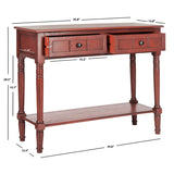 SAFAVIEH Camilla Grey 2-Drawer Console Table - 35.8" x 13.8" x 29.5" - 36Wx14Dx30H