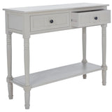 SAFAVIEH Camilla Grey 2-Drawer Console Table - 35.8" x 13.8" x 29.5" - 36Wx14Dx30H