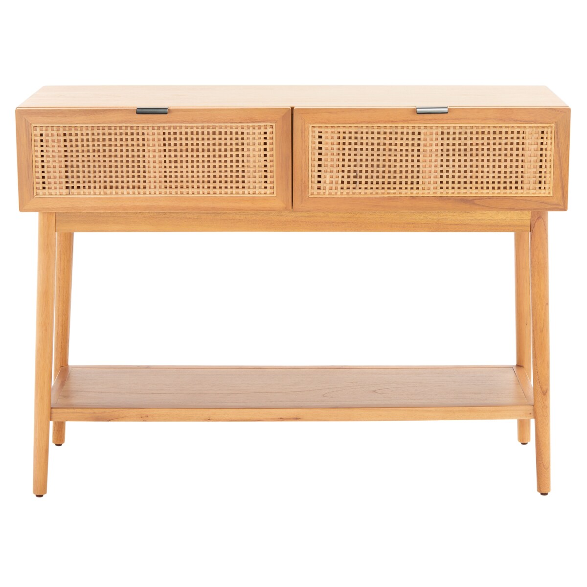 SAFAVIEH Capitola 2-Drawer Rattan Console Table - 42 In. W x 14 In. D x 31 In. H - 42Wx14Dx31H