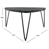 SAFAVIEH Cappie Black Triangle Coffee Table - 31.5" x 31.5" x 15.8" - 32Wx32Dx16H