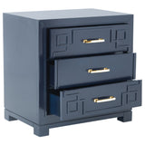 SAFAVIEH Caren 3-Drawer Greek Key Nightstand