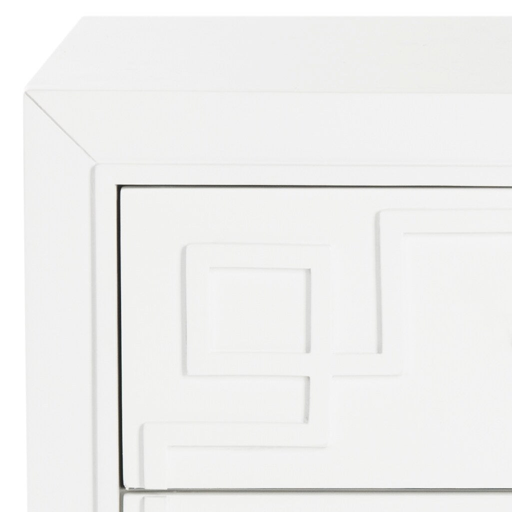 SAFAVIEH Caren 3-Drawer Greek Key Nightstand