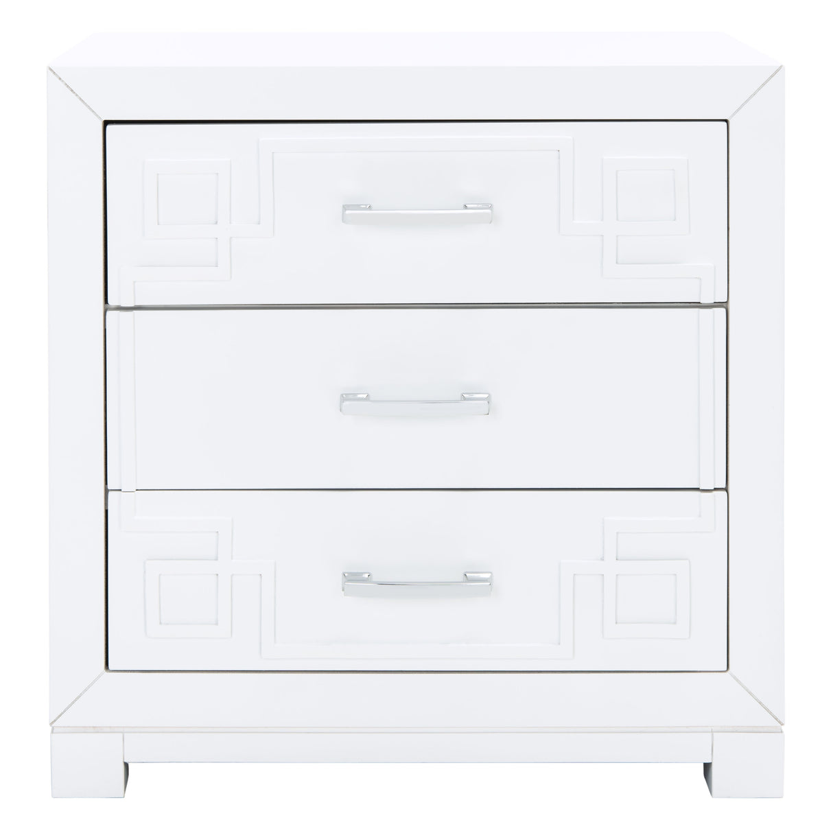 SAFAVIEH Caren 3-Drawer Greek Key Nightstand