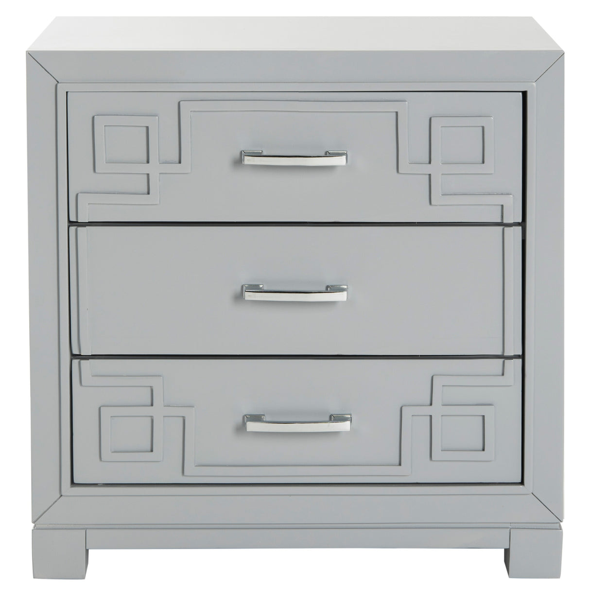 SAFAVIEH Caren 3-Drawer Greek Key Nightstand