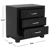 SAFAVIEH Caren 3-Drawer Greek Key Nightstand