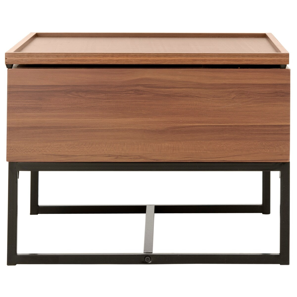 SAFAVIEH Carla Dark Oak/ Black Lift-Top Coffee Table - 23.6" x 23.6" x 17.9" - 24Wx24Dx18H